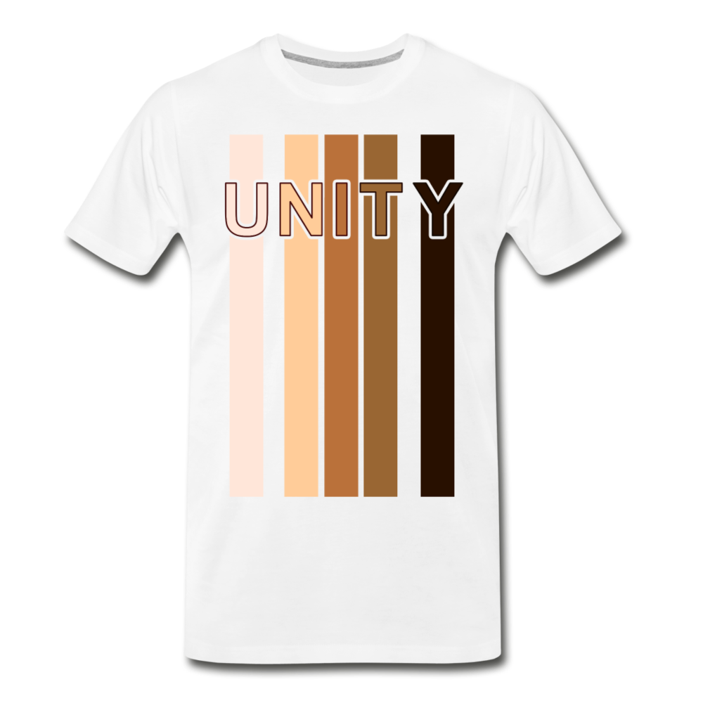 Unity Stripes Men's Premium T-Shirt - white
