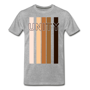 Unity Stripes Men's Premium T-Shirt - heather gray