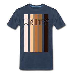 Unity Stripes Men's Premium T-Shirt - navy