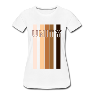 Unity Stripes Women’s Premium T-Shirt - white