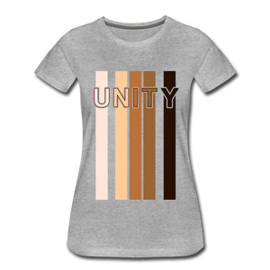 Unity Stripes Women’s Premium T-Shirt - heather gray