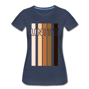 Unity Stripes Women’s Premium T-Shirt - navy