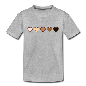U Hearts Toddler Premium T-Shirt - heather gray