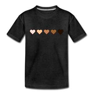 U Hearts Toddler Premium T-Shirt - charcoal gray