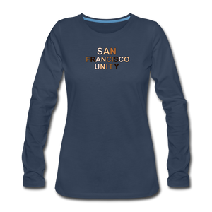 SF Unity Women's Premium Long Sleeve T-Shirt - navy