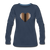 U Hearts Heart Women's Premium Slim Fit Long Sleeve T-Shirt - navy
