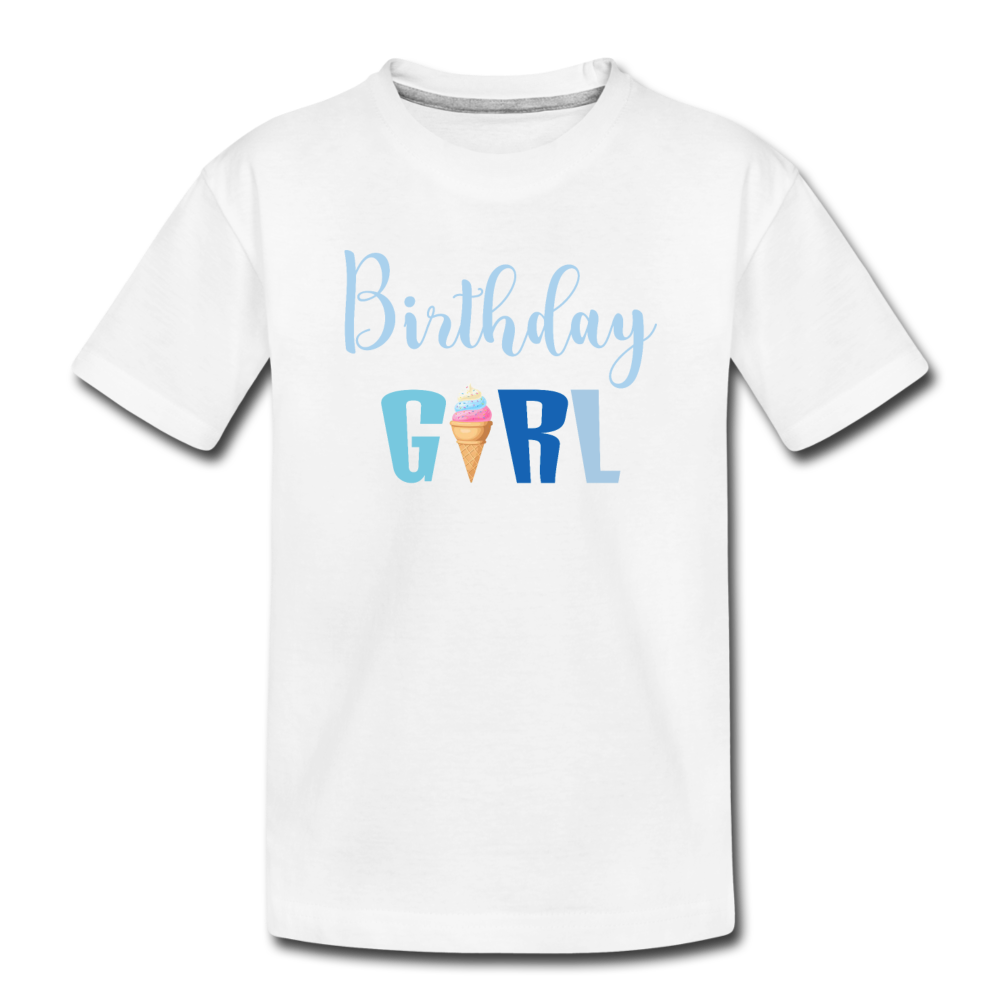 Birthday Girl Kids' Premium T-Shirt - white